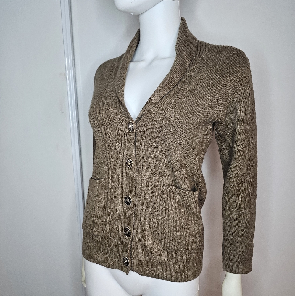 VTG Kristie Brown Knit Sweater Size S